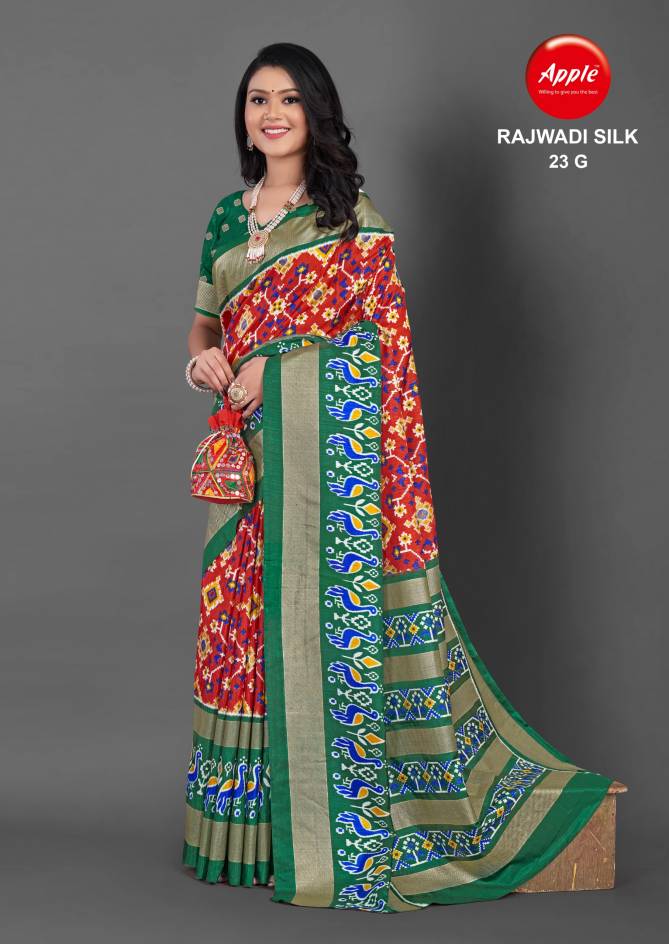 Rajwadi Silk 23 By Apple Printed Designer Silk Sarees Wholesale Clothing Suppliers In india
